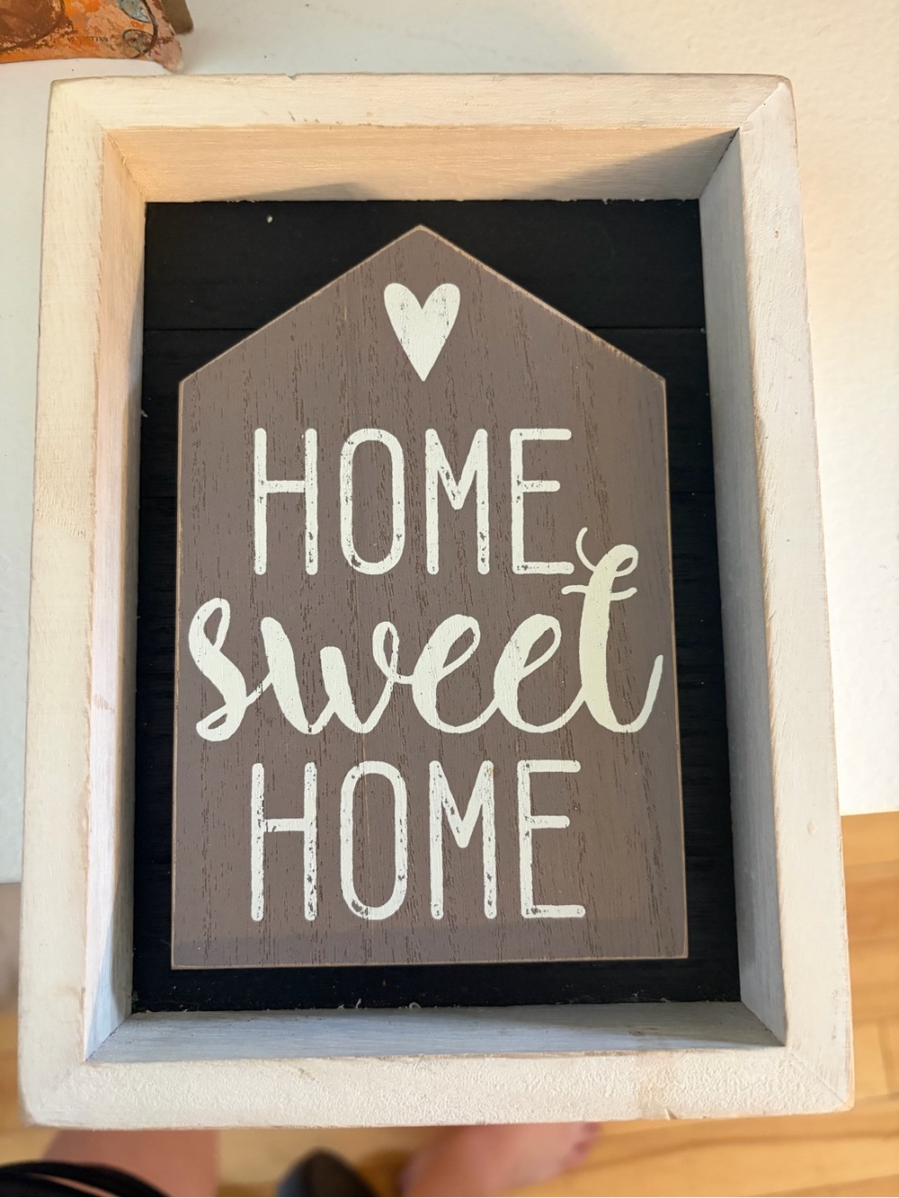Small Home Sweet Home Brown Wood Wall Sign - Decorative Home Wall Decor
